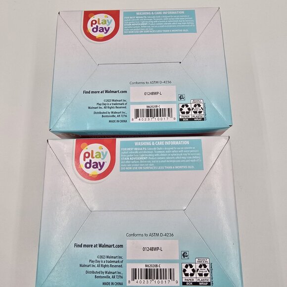 Play Day Sidewalk Chalk Set Includes 20 Pieces Chalk Assorted Colors - Lot of 2 - Picture 6 of 6